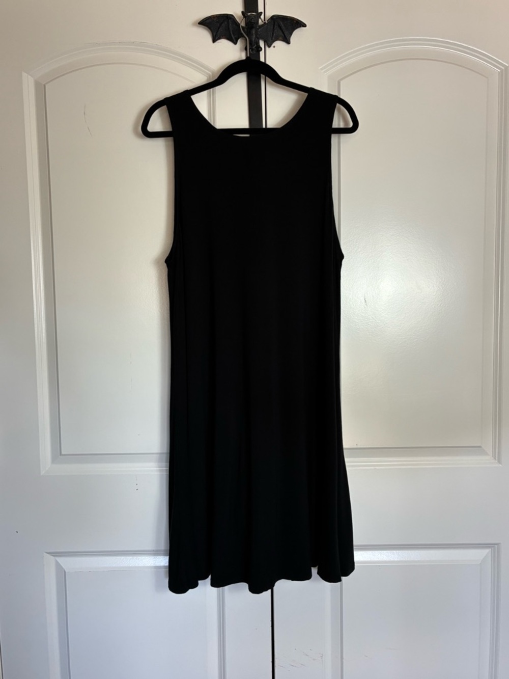 Old Navy Gothic Black Sleeveless A-Line Dress Super Soft, Stretchy, size XXL